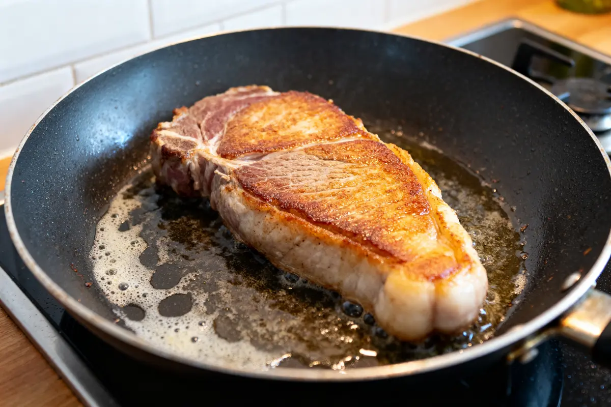 Magret de canard doré illustrant la cuisson du magret à la poêle sur feu moyen